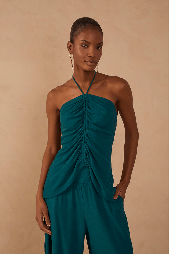 Blusa Crepe Frente Única