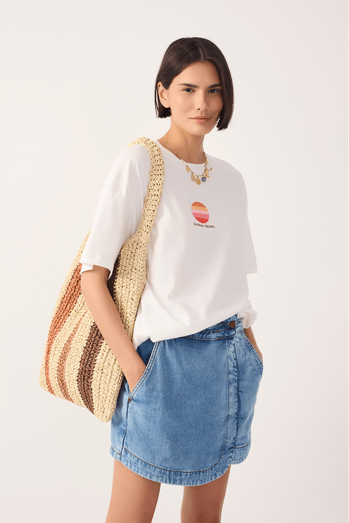 T-shirt Silk Golden Hour