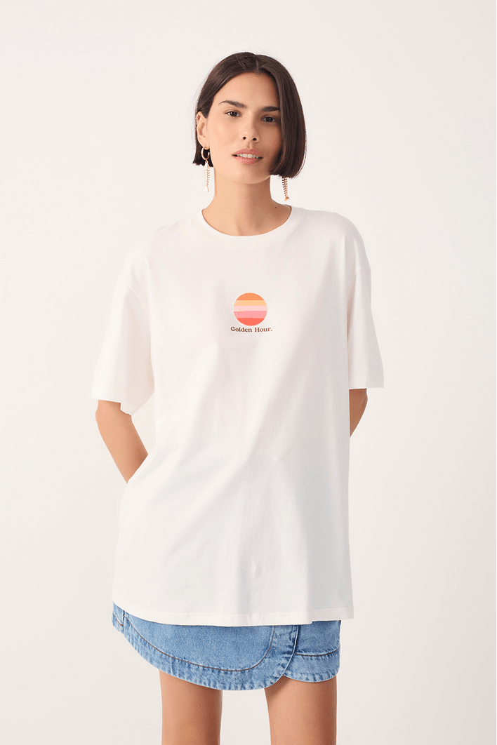 T-shirt Silk Golden Hour