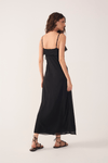 Vestido Cropped Crepe Decote Babado