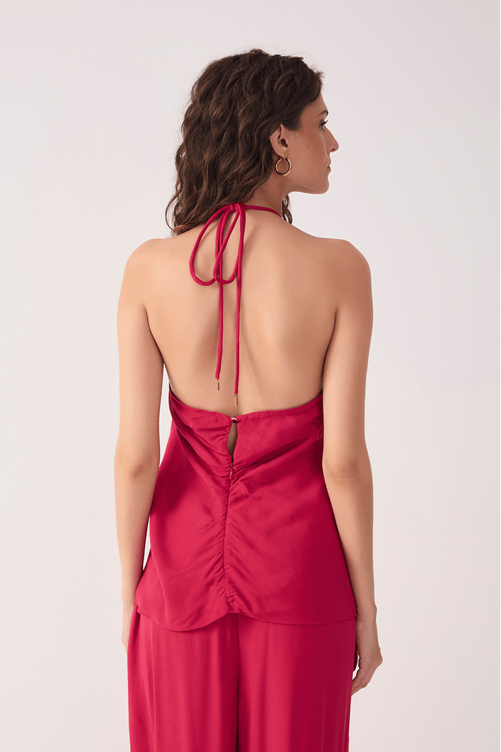 Blusa Crepe Frente Única