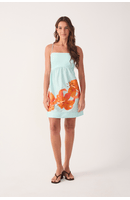 Vestido Tricoline Estampa Lírios