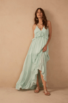 Vestido Longo Lurex Babado Busto