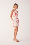 Vestido Linho Estampa Coral