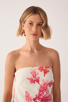 Blusa Linho Estampa Coral