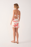 Vestido Linho Estampa Coral