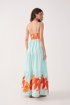 Vestido Cropped Tricoline Estampa Lírios