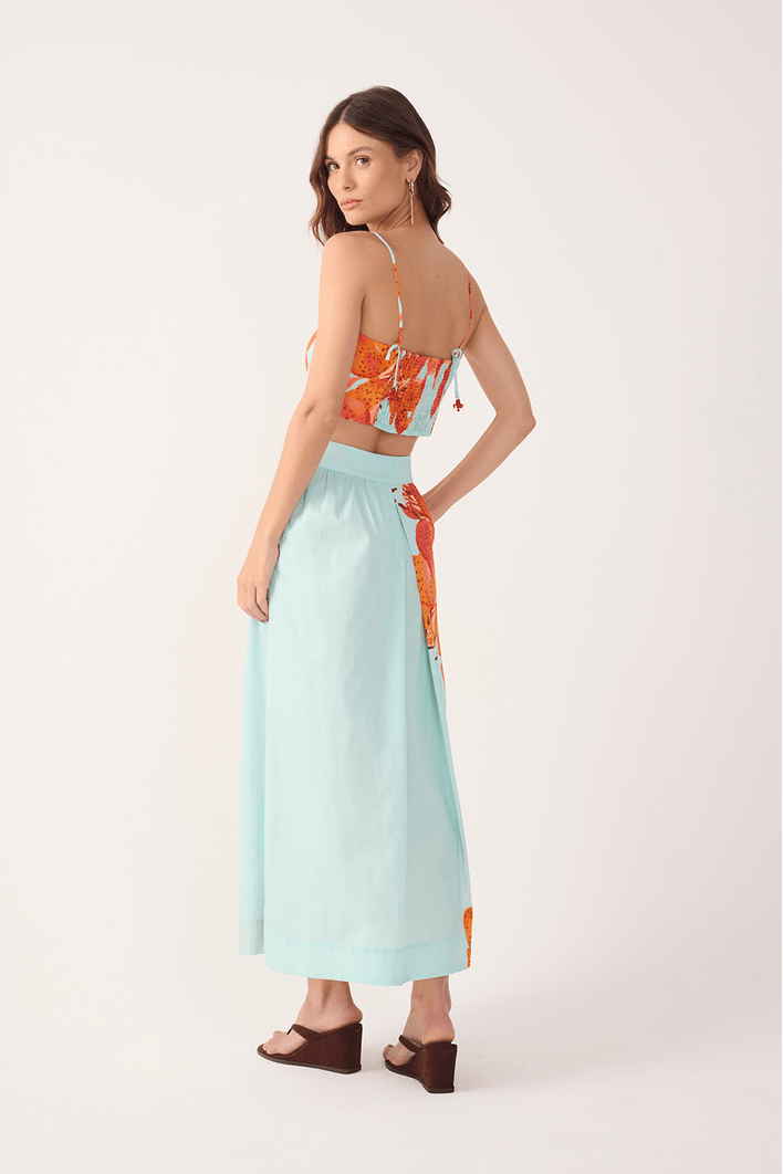 Conjunto Tricoline Estampa Lírios