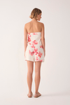 Short Saia Linho Estampa Coral