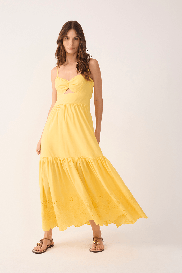 Vestido Cropped Algodão Bordado