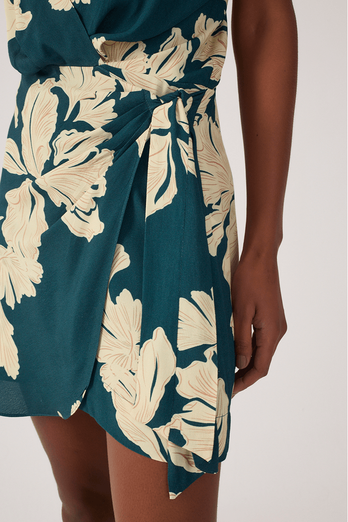 Vestido Estampa Pétala Verde