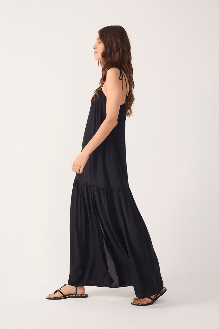 Vestido Longo Crepe Fenda