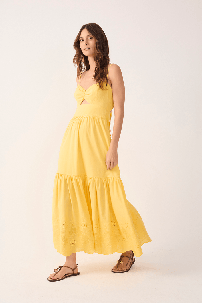Vestido Cropped Algodão Bordado