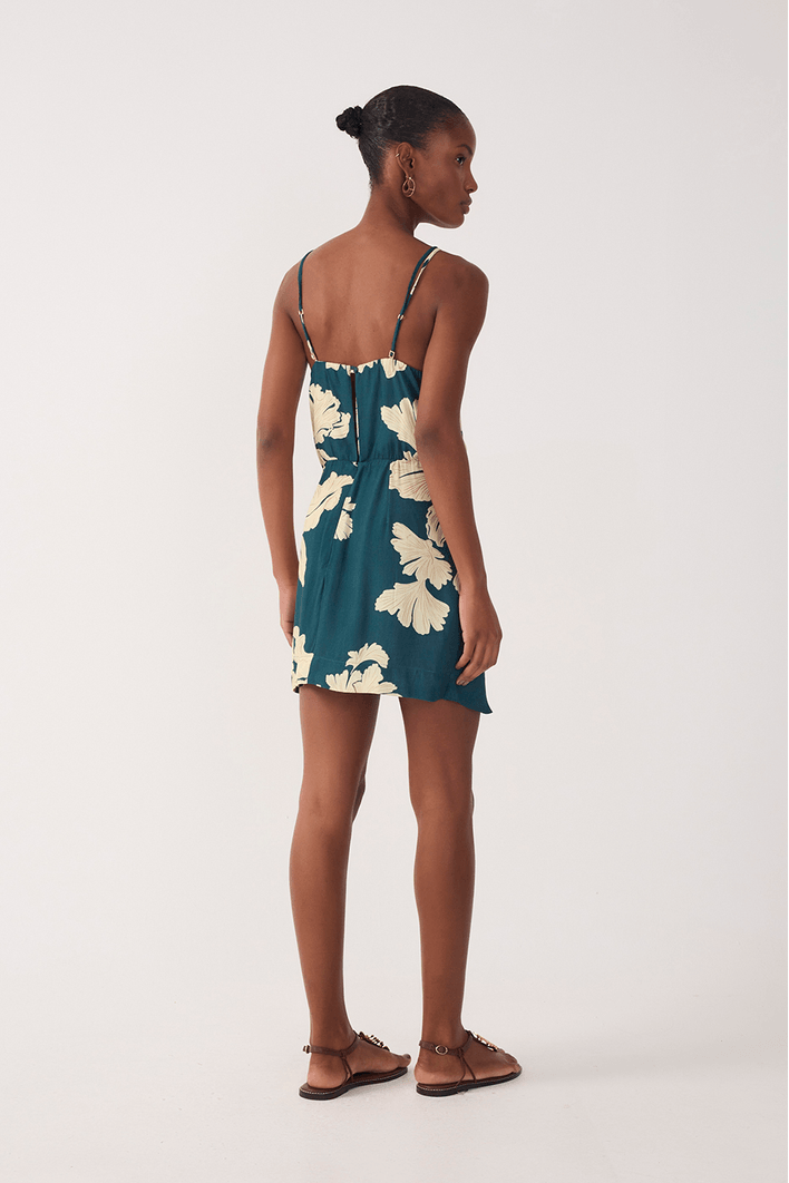 Vestido Estampa Pétala Verde