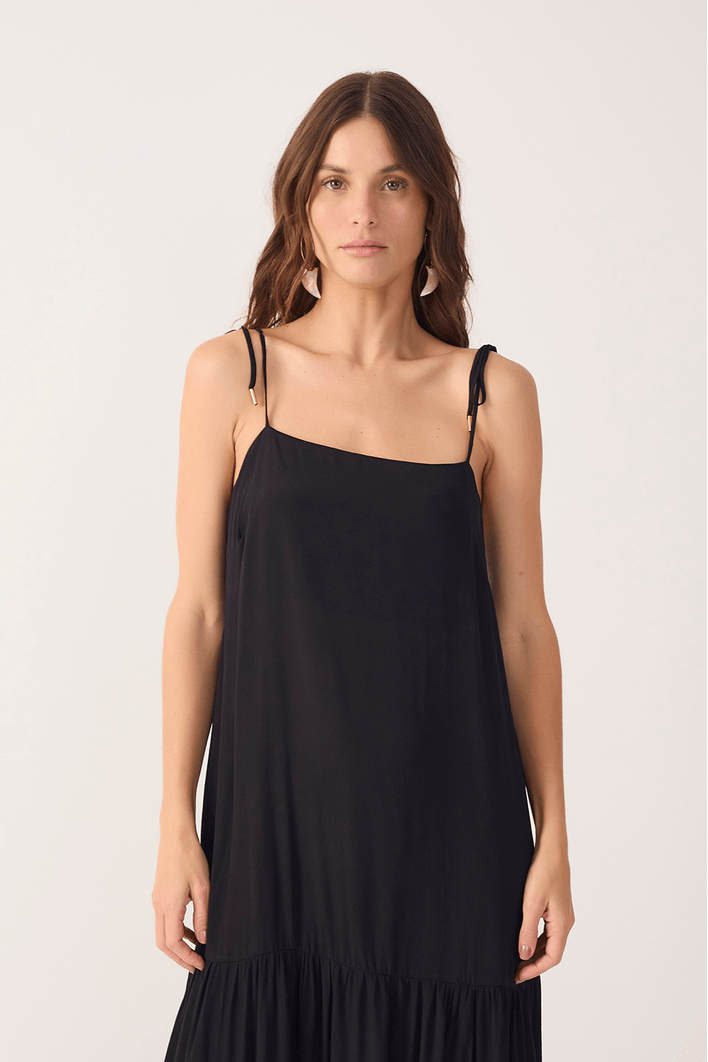 Vestido Longo Crepe Fenda