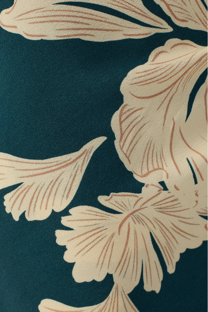 Vestido Estampa Pétala Verde