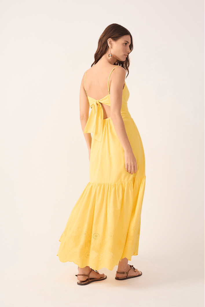 Vestido Cropped Algodão Bordado