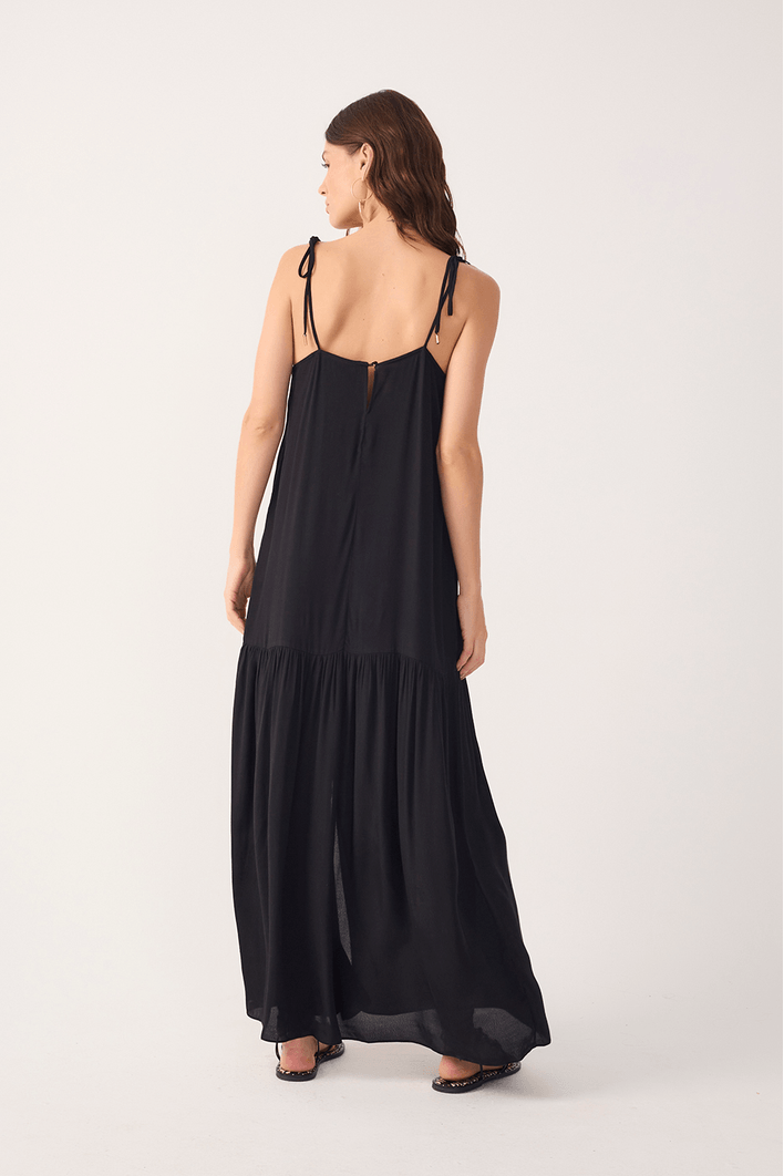 Vestido Longo Crepe Fenda