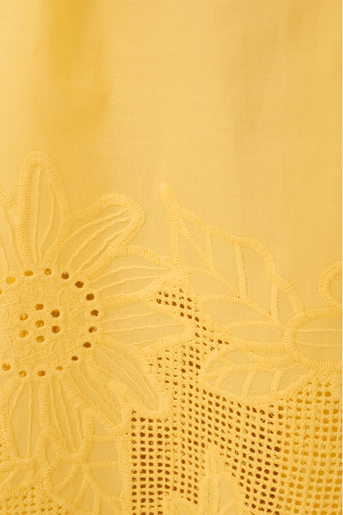 Vestido Cropped Algodão Bordado