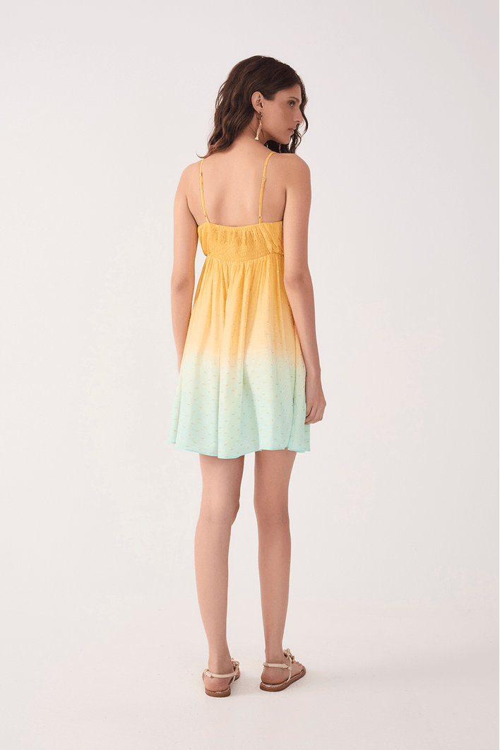 Vestido Lurex Estampa Nascente