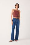 Calça Jeans Reta Fenda