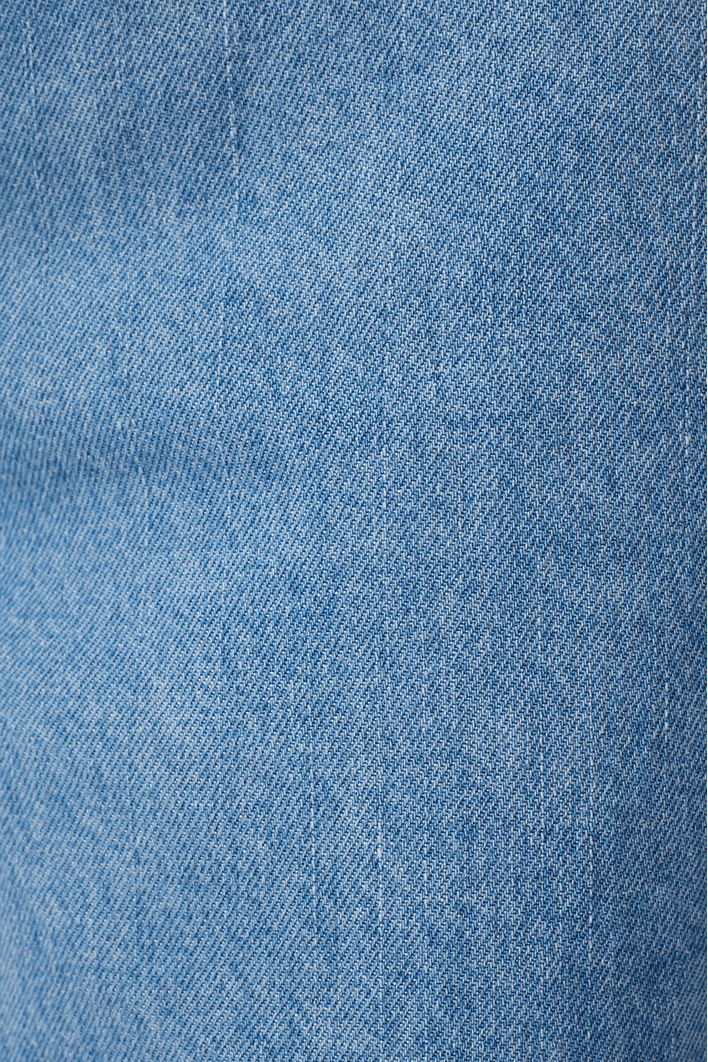 Calça Jeans Costura Deslocada Pespontos