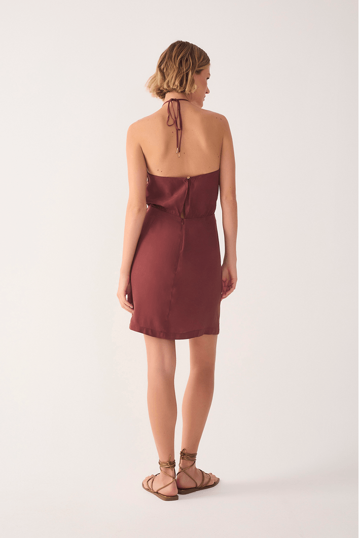 Vestido Curto Crepe Pareô