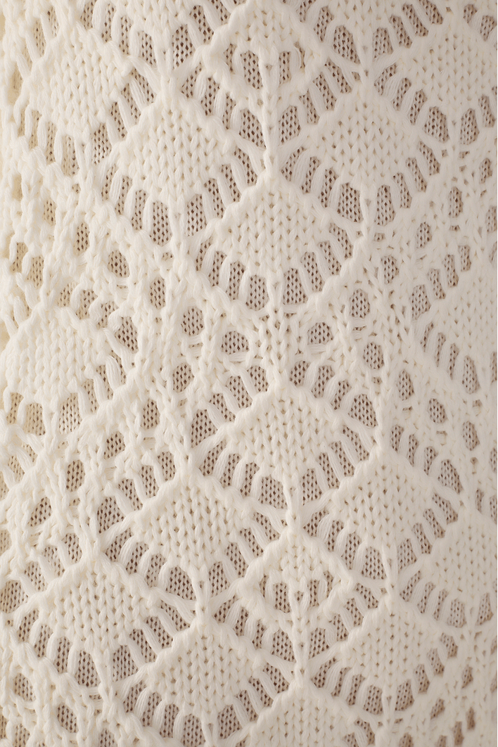 Vestido Tricot Ombro Só Rendado