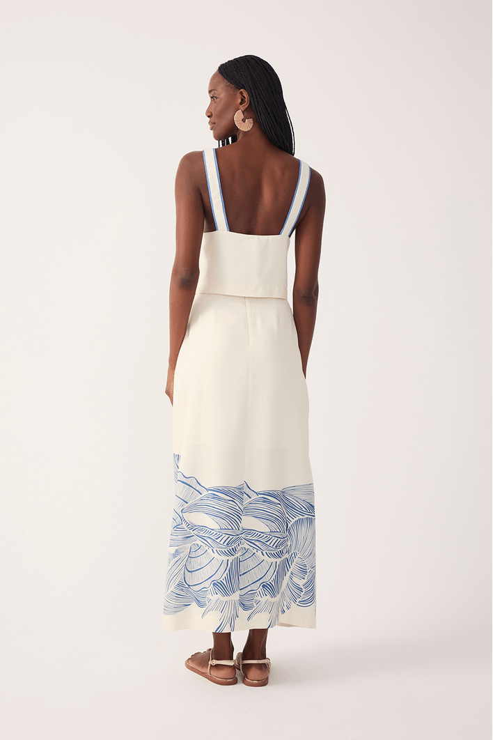 Conjunto Linho Estampa Mergulho