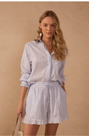 Camisa Algodão Listras Lurex