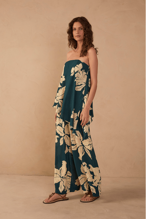 Macacão Estampa Pétala Verde