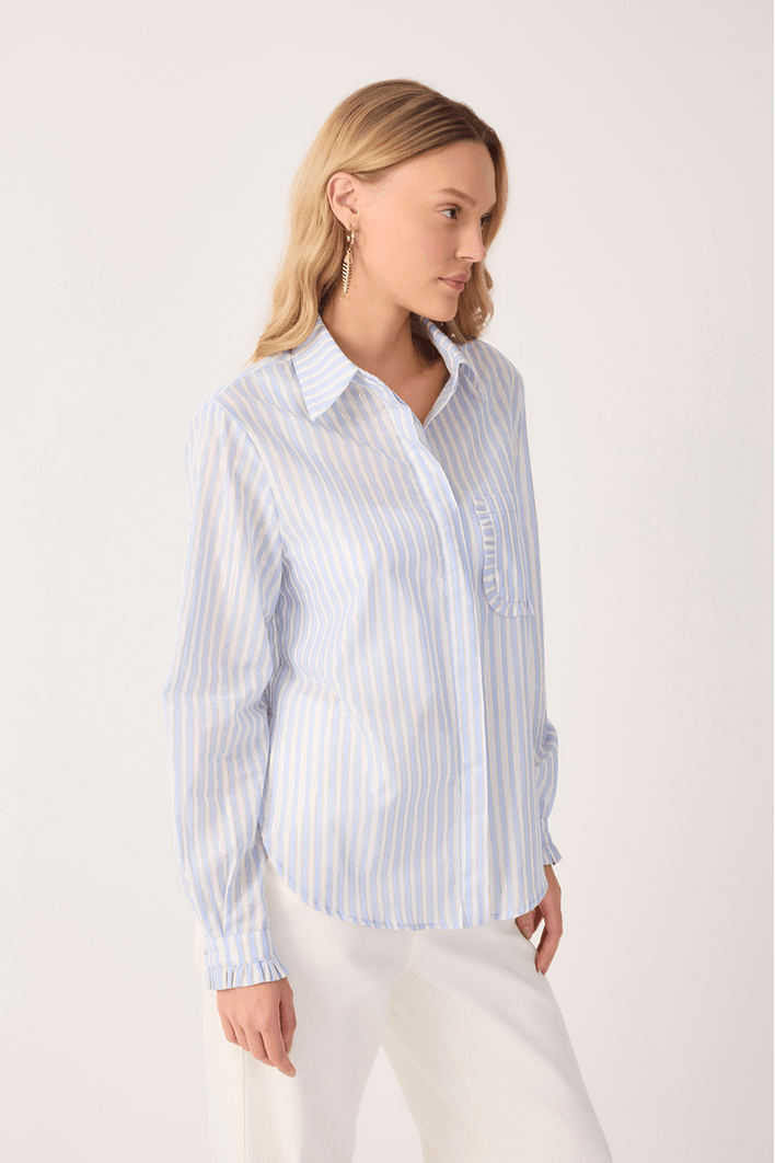 Camisa Algodão Listras Lurex