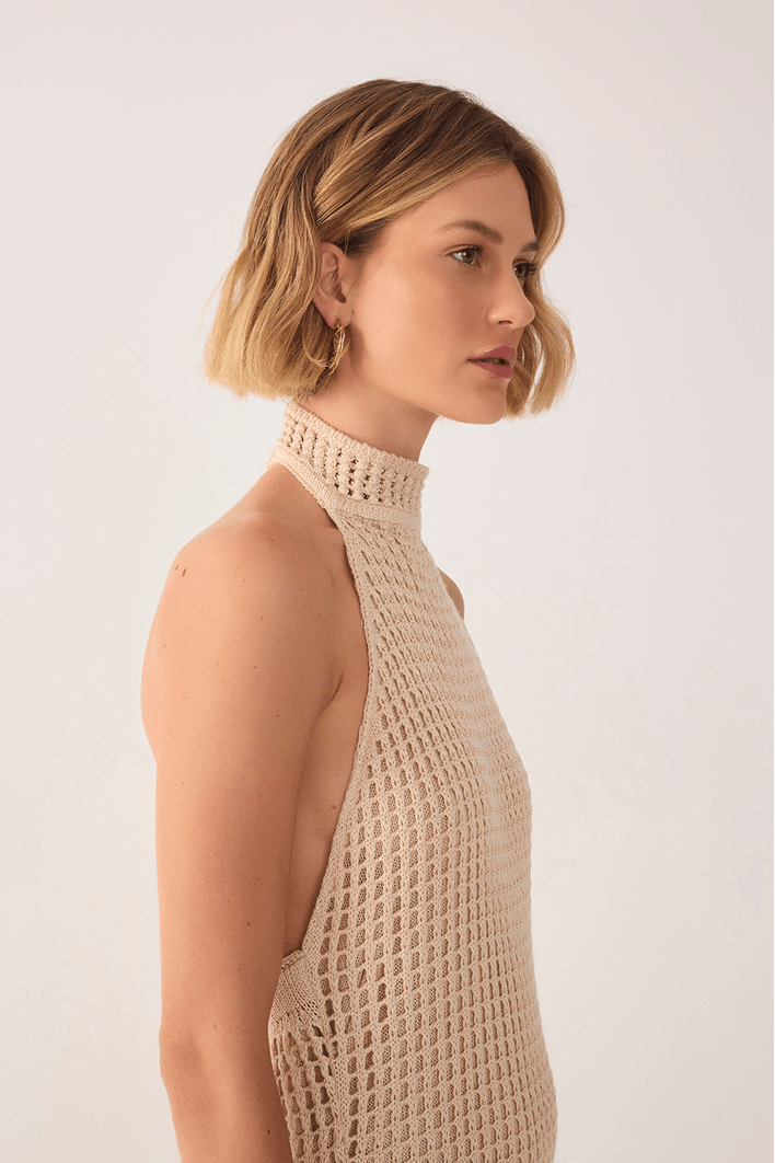 Vestido Tricot Gola