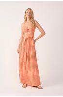 Vestido Cropped Estampa Escama Vermelha