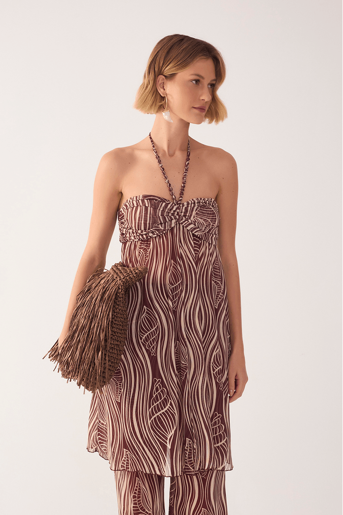 Túnica Tule Estampa Som do Mar