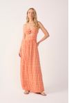 Vestido Cropped Estampa Escama Vermelha