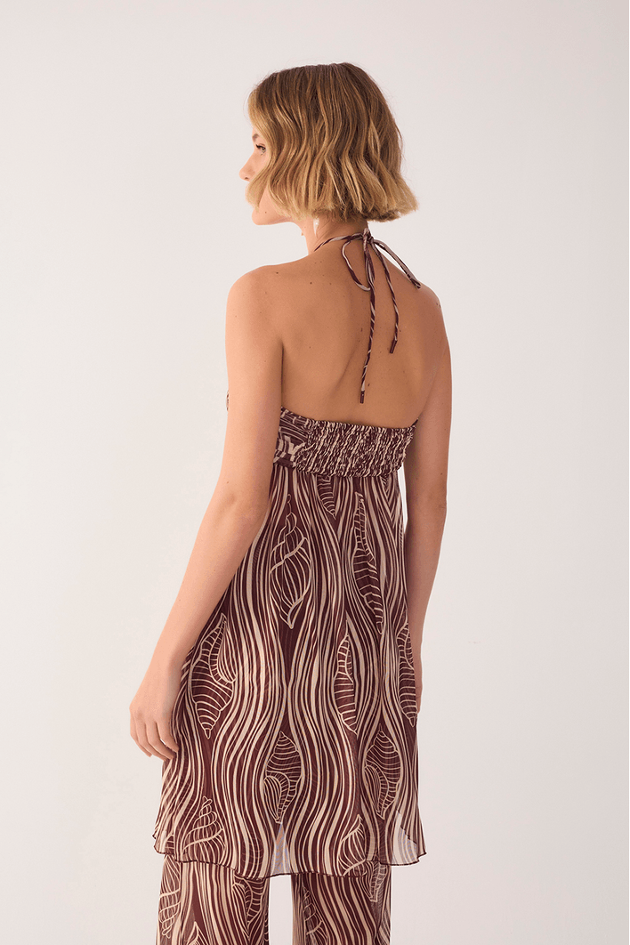 Túnica Tule Estampa Som do Mar