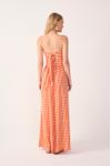 Vestido Cropped Estampa Escama Vermelha