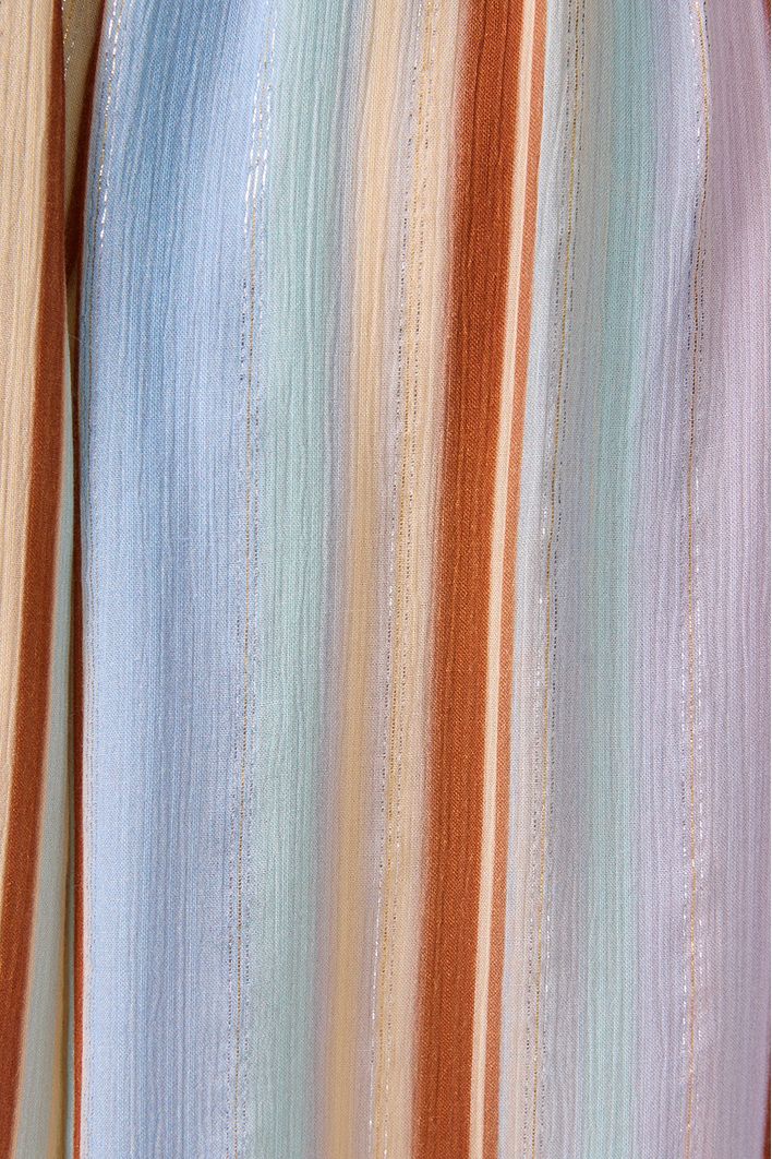 Macaquinho Lurex Estampa Listra Céu