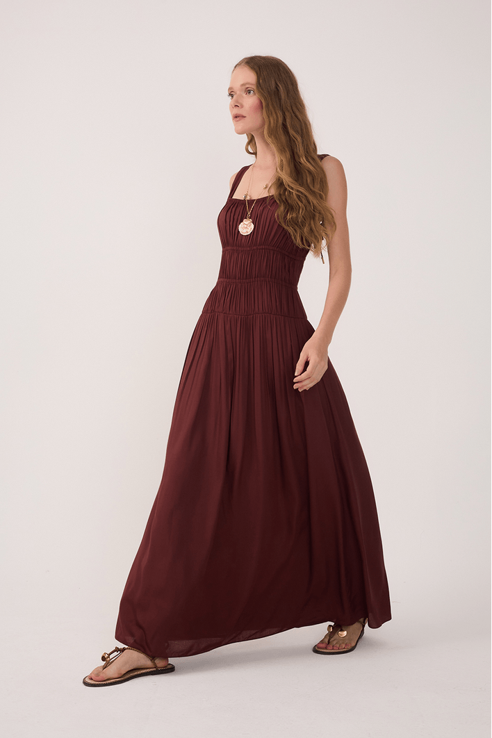 Vestido Cropped Algodão Franzido