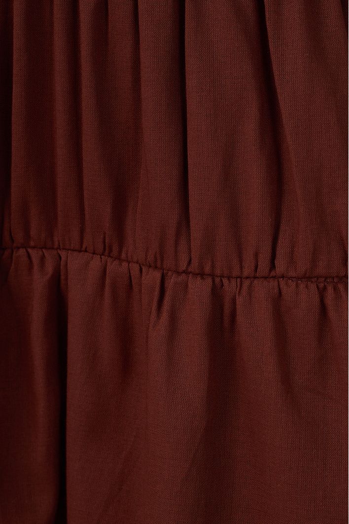 Vestido Cropped Algodão Franzido