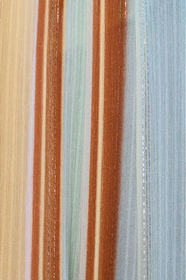 Calça Aladim Lurex Estampa Listra Céu