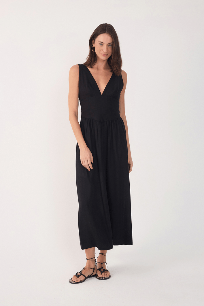 Vestido Cropped Linho Pala Larga