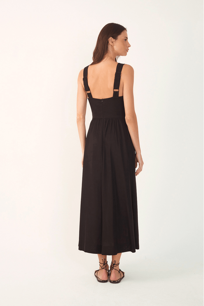 Vestido Cropped Linho Pala Larga