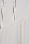 Vestido Midi Linho Recortes Cintura