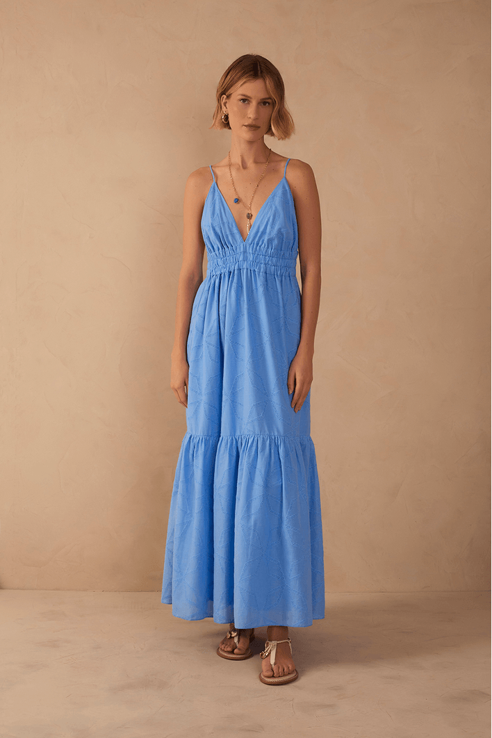 Vestido Longo Com Maria