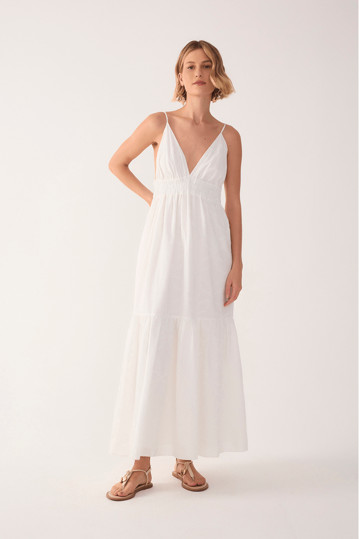 Vestido Longo Com Maria