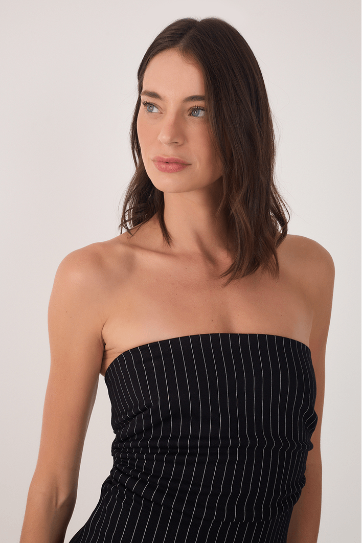 Vestido Alfaiataria Risca de Giz