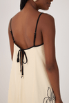 Vestido Cropped Linho Bordado Floral