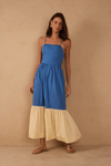 Vestido Cropped Bicolor
